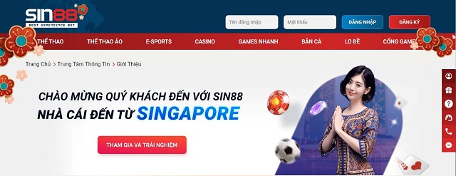 Sin88 là nhà cái uy tín đến từ quốc đảo Singapore